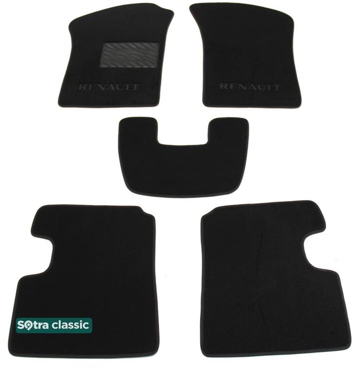 Sotra 00036-GD-BLACK Interior mats Sotra two-layer black for Renault Twingo (1993-2007), set 00036GDBLACK