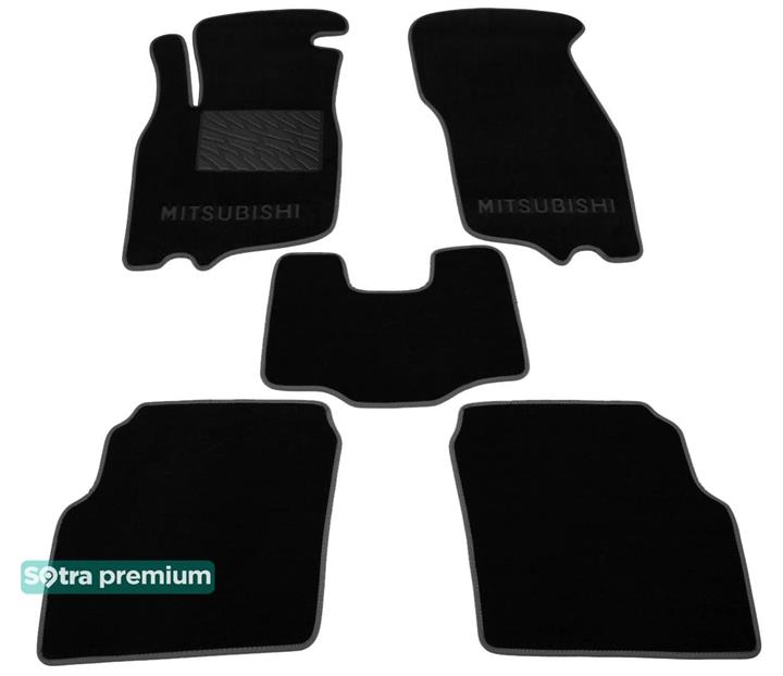 Sotra 00055-CH-BLACK Interior mats Sotra two-layer black for Mitsubishi Carisma (1995-2004), set 00055CHBLACK