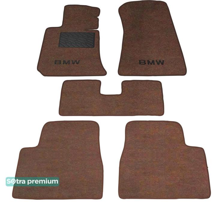 Sotra 00065-CH-CHOCO Interior mats Sotra two-layer brown for BMW 3-series (1982-1993), set 00065CHCHOCO