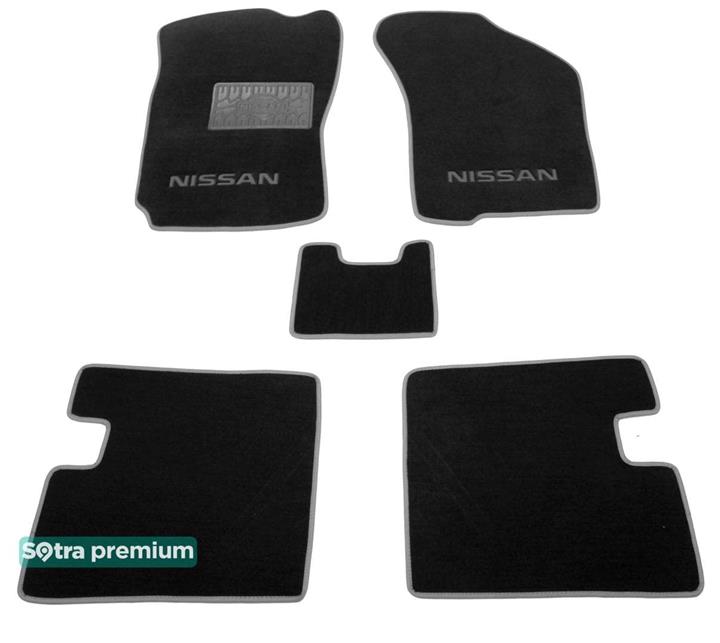 Sotra 00074-CH-BLACK Interior mats Sotra two-layer black for Nissan Sunny (1986-1990), set 00074CHBLACK