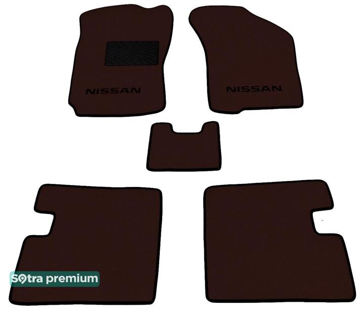 Sotra 00074-CH-CHOCO Interior mats Sotra two-layer brown for Nissan Sunny (1986-1990), set 00074CHCHOCO