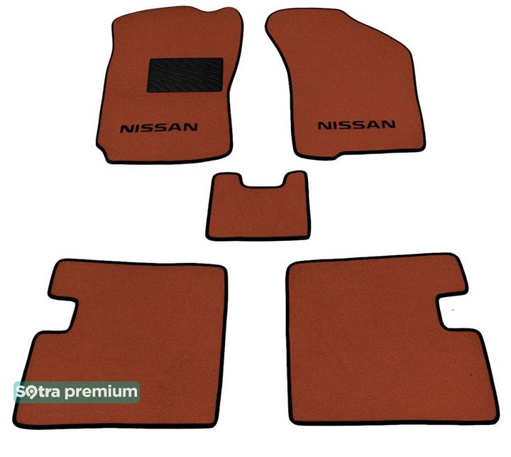 Sotra 00074-CH-TERRA Interior mats Sotra two-layer terracotta for Nissan Sunny (1986-1990), set 00074CHTERRA