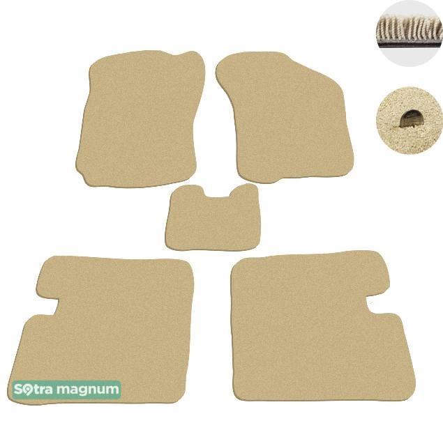 Sotra 00074-MG20-BEIGE Interior mats Sotra two-layer beige for Nissan Sunny (1986-1990), set 00074MG20BEIGE