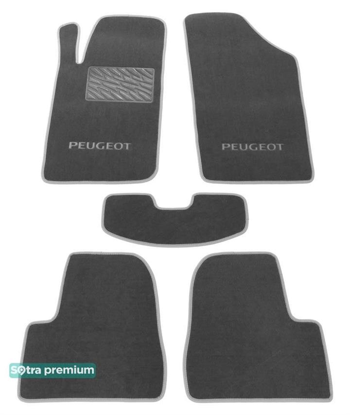 Sotra 00087-CH-GREY Interior mats Sotra two-layer gray for Peugeot 206 (1998-2012), set 00087CHGREY