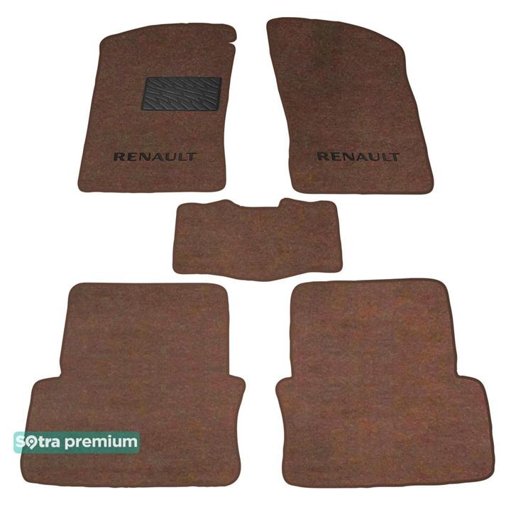 Sotra 00091-CH-CHOCO Interior mats Sotra two-layer brown for Renault Laguna (1994-2001), set 00091CHCHOCO