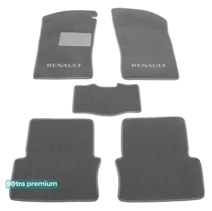 Sotra 00091-CH-GREY Interior mats Sotra two-layer gray for Renault Laguna (1994-2001), set 00091CHGREY