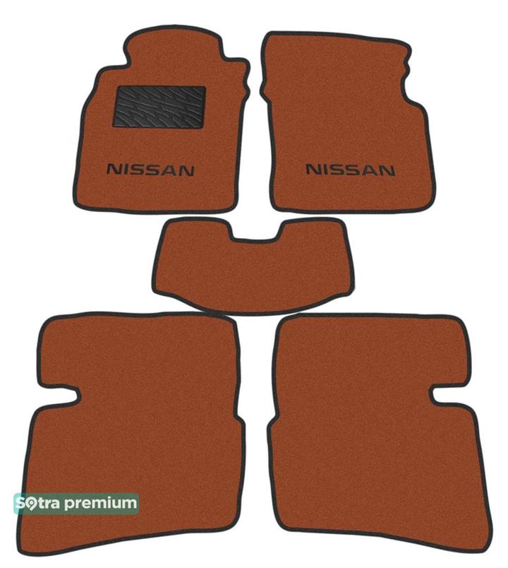 Sotra 00092-CH-TERRA Interior mats Sotra two-layer terracotta for Nissan Primera (1991-2001), set 00092CHTERRA