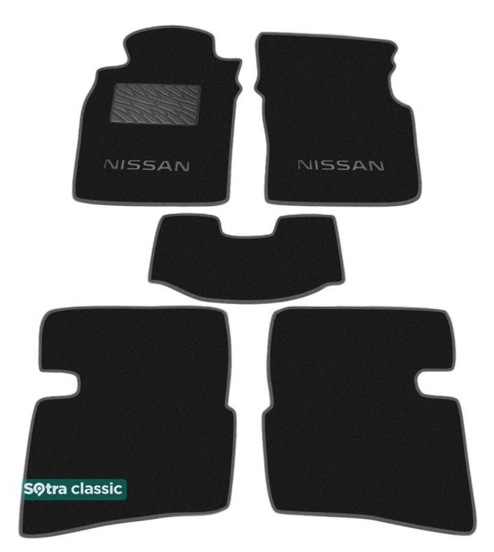 Sotra 00092-GD-BLACK Interior mats Sotra two-layer black for Nissan Primera (1991-2001), set 00092GDBLACK