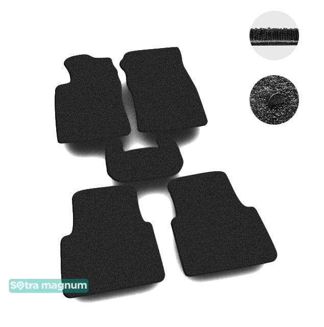 Sotra 00101-MG15-BLACK Interior mats Sotra two-layer black for Citroen Xm (1989-2000), set 00101MG15BLACK