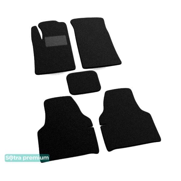 Sotra 00103-CH-BLACK Interior mats Sotra two-layer black for Peugeot 405 (1987-1995), set 00103CHBLACK