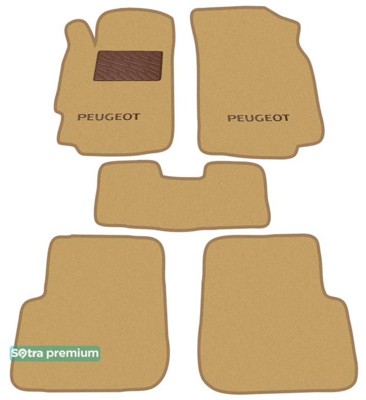 Sotra 00112-CH-BEIGE Interior mats Sotra two-layer beige for Peugeot 406 (1995-2004), set 00112CHBEIGE