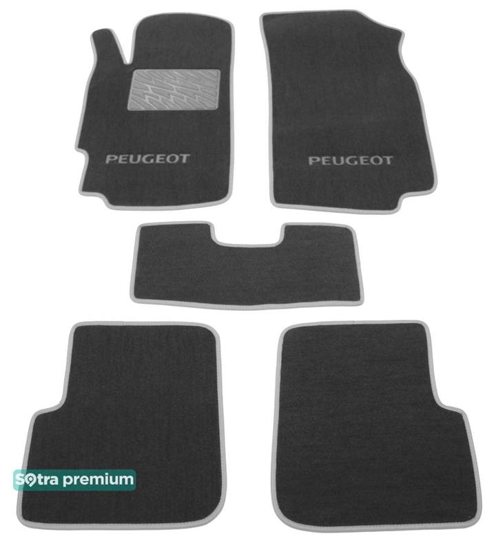 Sotra 00112-CH-GREY Interior mats Sotra two-layer gray for Peugeot 406 (1995-2004), set 00112CHGREY