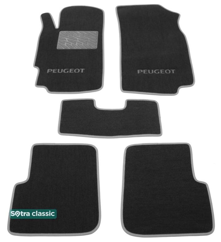 Sotra 00112-GD-GREY Interior mats Sotra two-layer gray for Peugeot 406 (1995-2004), set 00112GDGREY