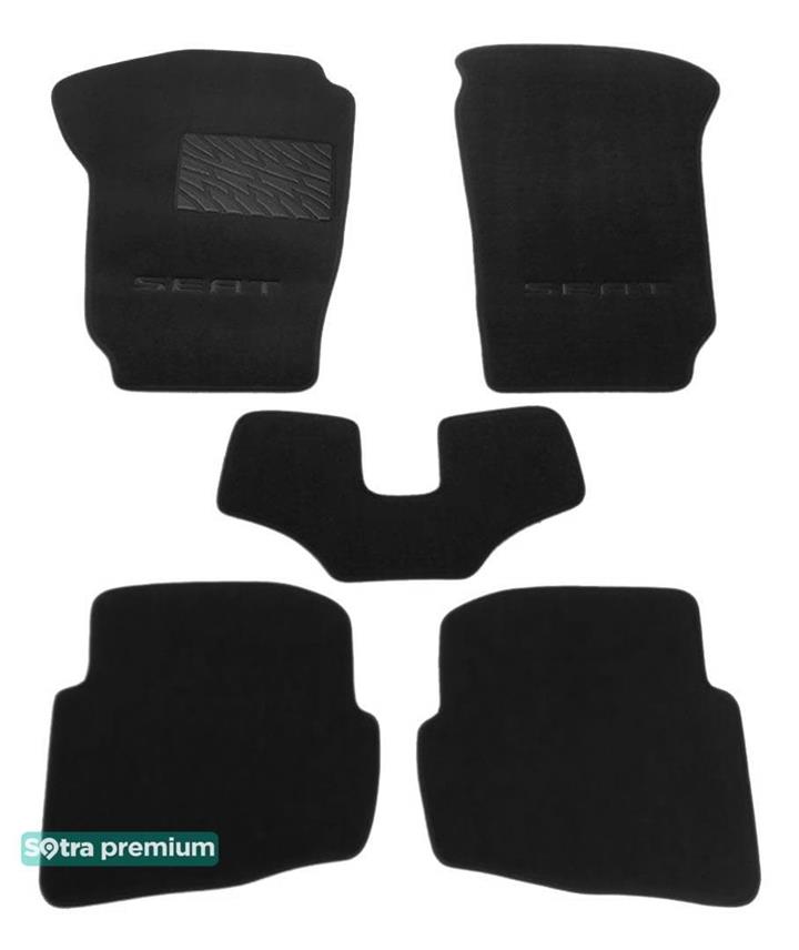 Sotra 00129-CH-BLACK Interior mats Sotra two-layer black for Seat Cordoba (2002-2008), set 00129CHBLACK