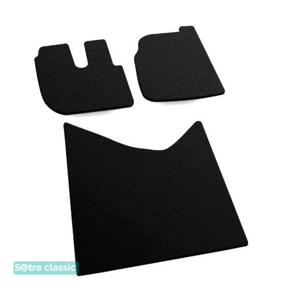 Sotra 00131-GD-BLACK Interior mats Sotra two-layer black for Seat Ibiza (1993-2002), set 00131GDBLACK