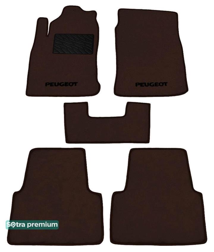 Sotra 00148-CH-CHOCO Interior mats Sotra two-layer brown for Peugeot 605 (1990-1999), set 00148CHCHOCO