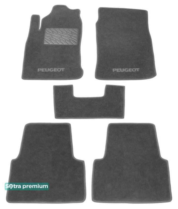 Sotra 00148-CH-GREY Interior mats Sotra two-layer gray for Peugeot 605 (1990-1999), set 00148CHGREY