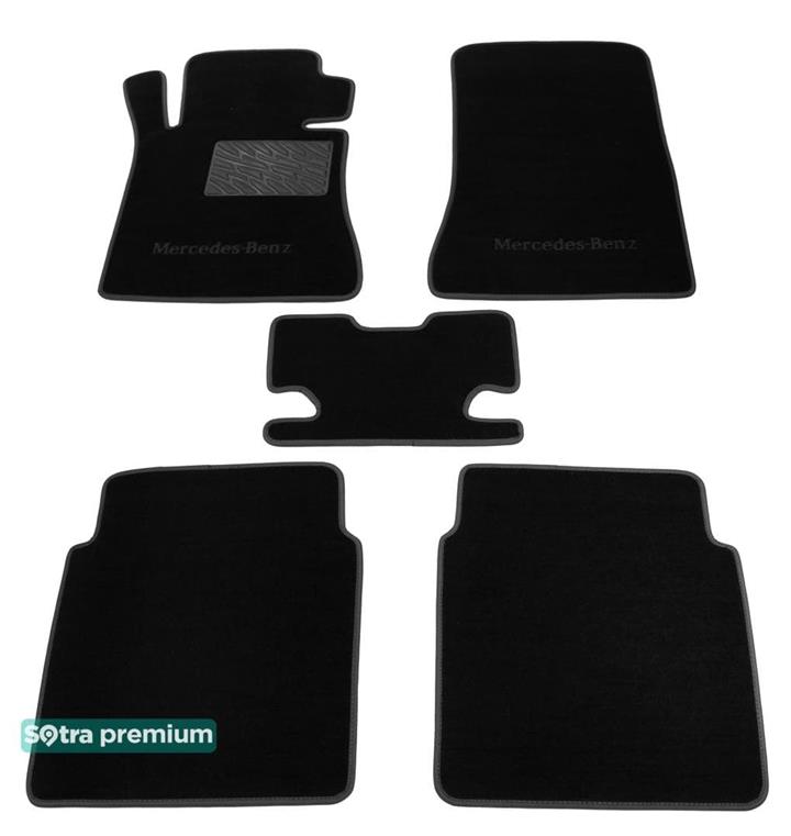 Sotra 00153-CH-BLACK Interior mats Sotra two-layer black for Mercedes S-class (1979-1992), set 00153CHBLACK