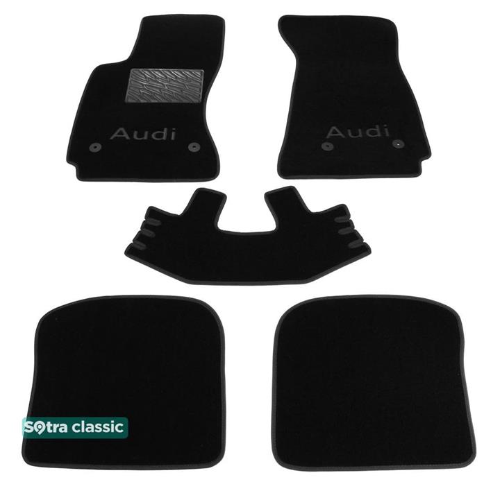 Sotra 00155-GD-BLACK Interior mats Sotra two-layer black for Audi A4 (1994-2000), set 00155GDBLACK