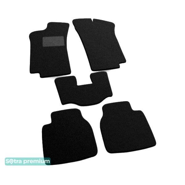 Sotra 00156-CH-BLACK Interior mats Sotra two-layer black for Fiat Tipo (1988-1995), set 00156CHBLACK
