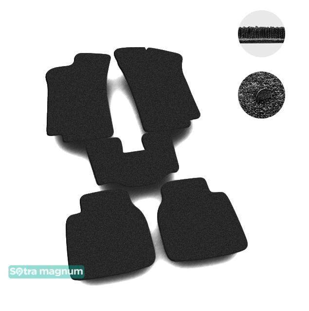Sotra 00156-MG15-BLACK Interior mats Sotra two-layer black for Fiat Tipo (1988-1995), set 00156MG15BLACK
