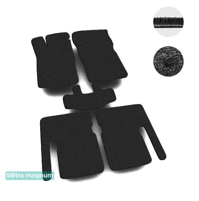 Sotra 00157-MG15-BLACK Interior mats Sotra two-layer black for Opel Astra f (1991-1998), set 00157MG15BLACK