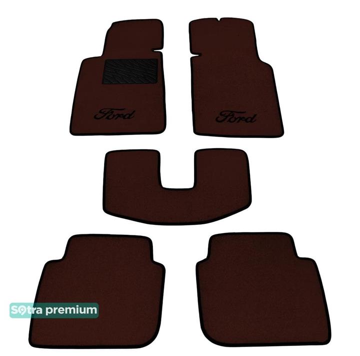Sotra 00158-CH-CHOCO Interior mats Sotra two-layer brown for Ford Sierra (1982-1993), set 00158CHCHOCO