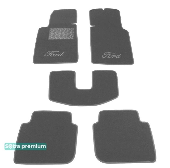 Sotra 00158-CH-GREY Interior mats Sotra two-layer gray for Ford Sierra (1982-1993), set 00158CHGREY