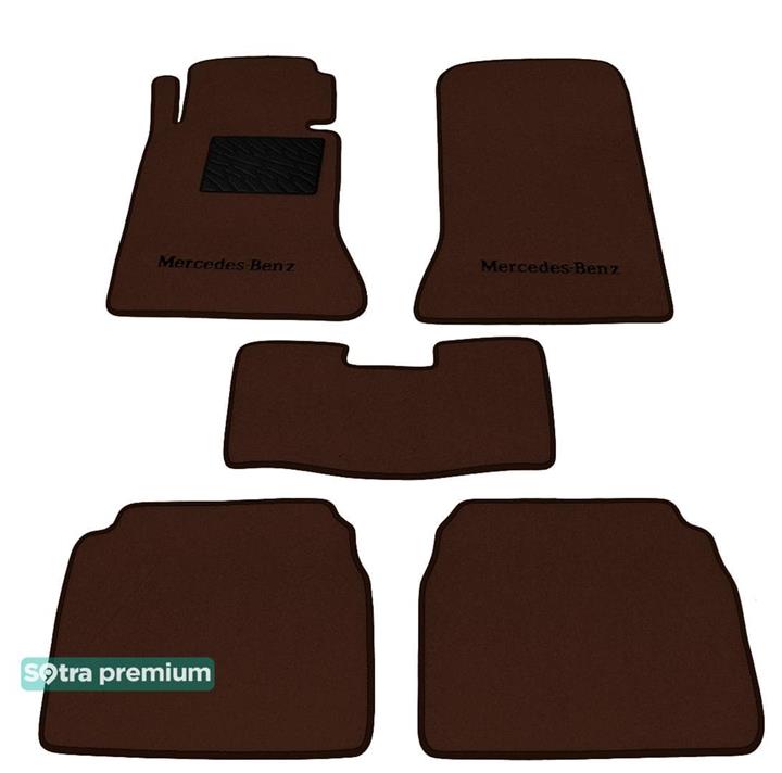 Sotra 00162-CH-CHOCO Interior mats Sotra two-layer brown for Mercedes E-class (1985-1995), set 00162CHCHOCO