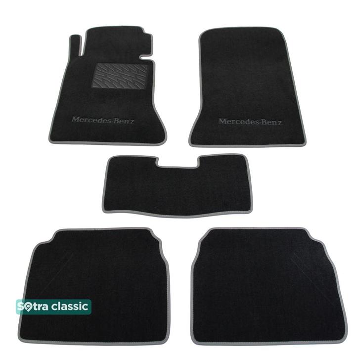 Sotra 00162-GD-BLACK Interior mats Sotra two-layer black for Mercedes E-class (1985-1995), set 00162GDBLACK