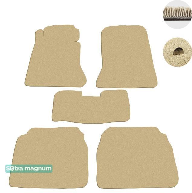 Sotra 00162-MG20-BEIGE Interior mats Sotra two-layer beige for Mercedes E-class (1985-1995), set 00162MG20BEIGE