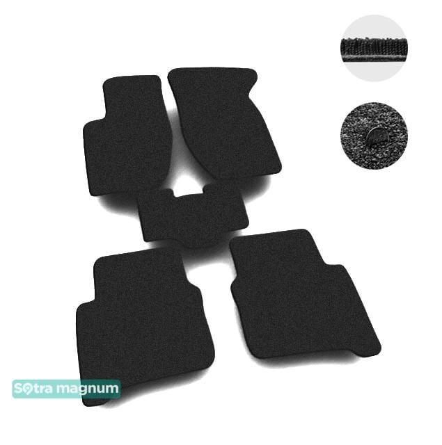 Sotra 00163-MG15-BLACK Interior mats Sotra two-layer black for Fiat Croma (1985-1990), set 00163MG15BLACK