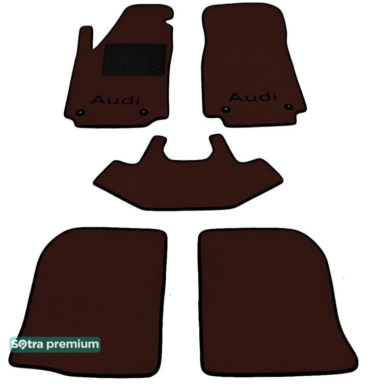 Sotra 00187-CH-CHOCO Interior mats Sotra two-layer brown for Audi 100 (1990-1994), set 00187CHCHOCO