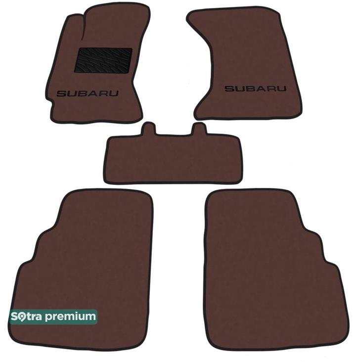 Sotra 00237-CH-CHOCO Interior mats Sotra two-layer brown for Subaru Impreza (1992-2000), set 00237CHCHOCO