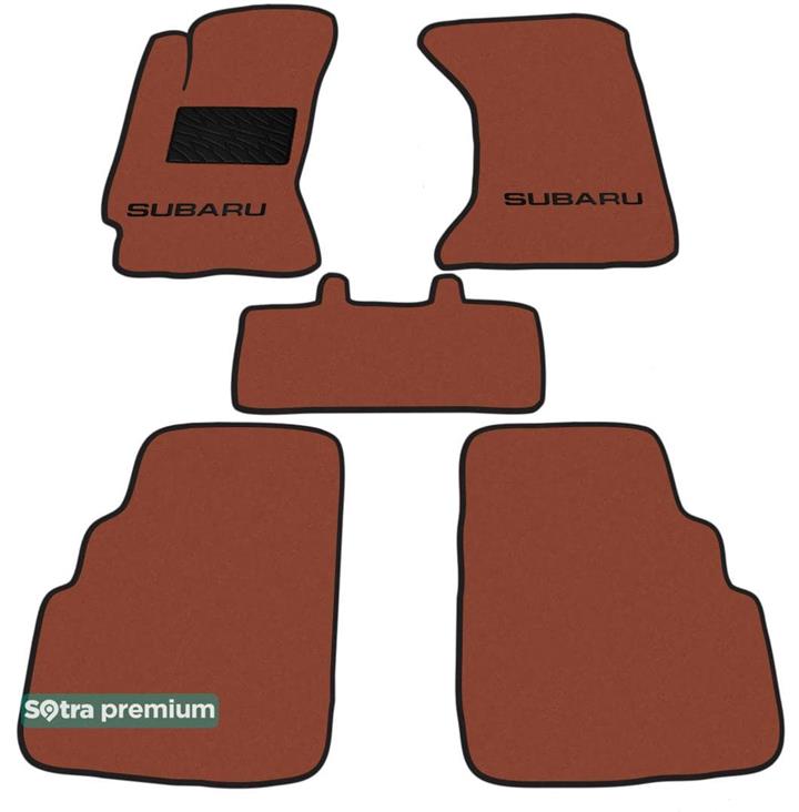 Sotra 00237-CH-TERRA Interior mats Sotra two-layer terracotta for Subaru Impreza (1992-2000), set 00237CHTERRA