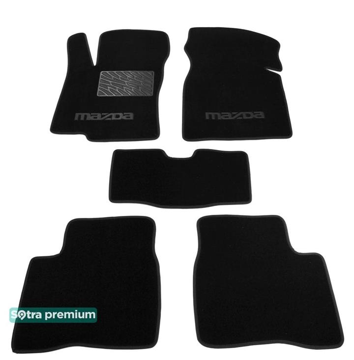 Sotra 00281-CH-BLACK Interior mats Sotra two-layer black for Mazda 323f (1994-1998), set 00281CHBLACK