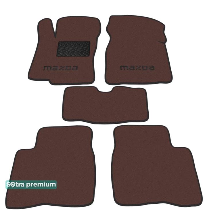 Sotra 00281-CH-CHOCO Interior mats Sotra two-layer brown for Mazda 323f (1994-1998), set 00281CHCHOCO