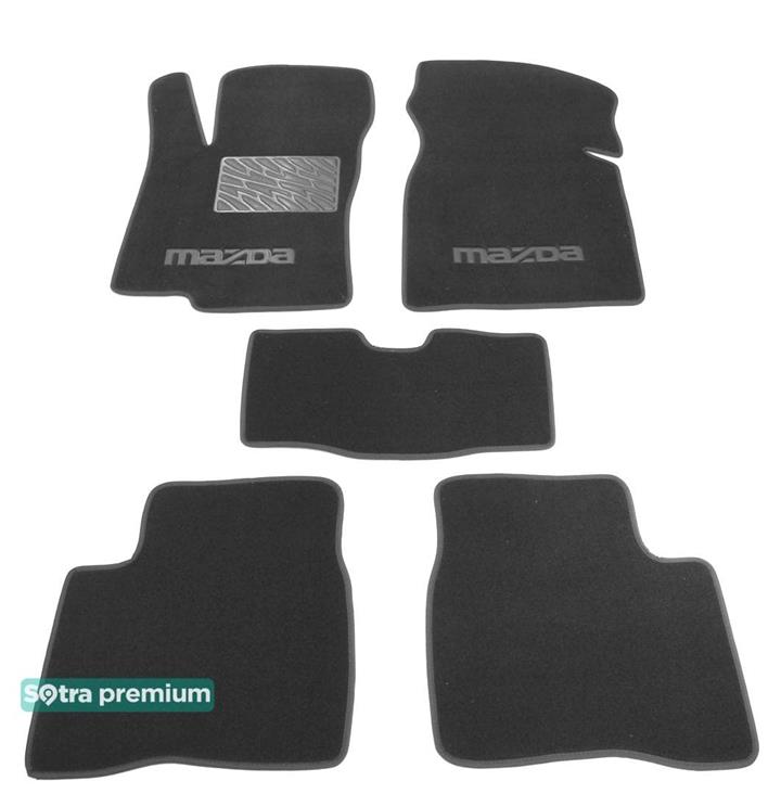 Sotra 00281-CH-GREY Interior mats Sotra two-layer gray for Mazda 323f (1994-1998), set 00281CHGREY