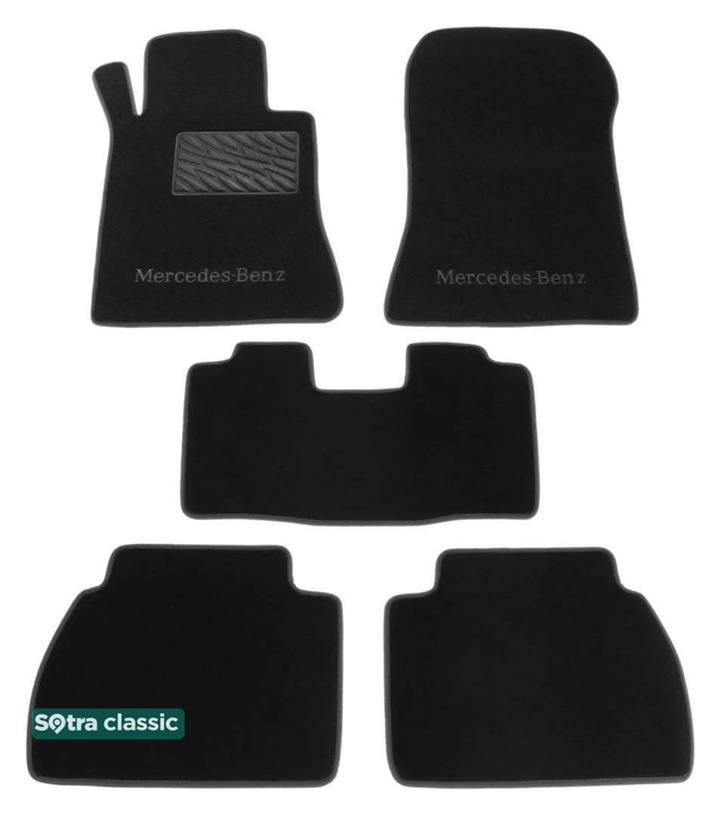 Sotra 00283-GD-BLACK Interior mats Sotra two-layer black for Mercedes E-class (1995-2002), set 00283GDBLACK