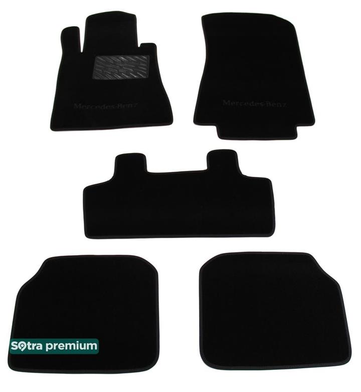 Sotra 00284-CH-BLACK Interior mats Sotra two-layer black for Mercedes S-class (1991-1998), set 00284CHBLACK