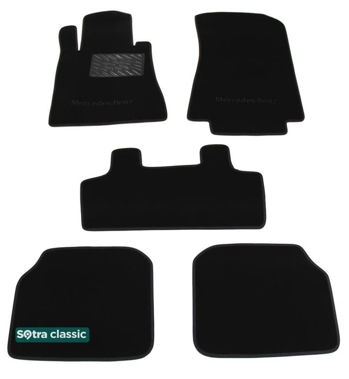 Sotra 00284-GD-BLACK Interior mats Sotra two-layer black for Mercedes S-class (1991-1998), set 00284GDBLACK