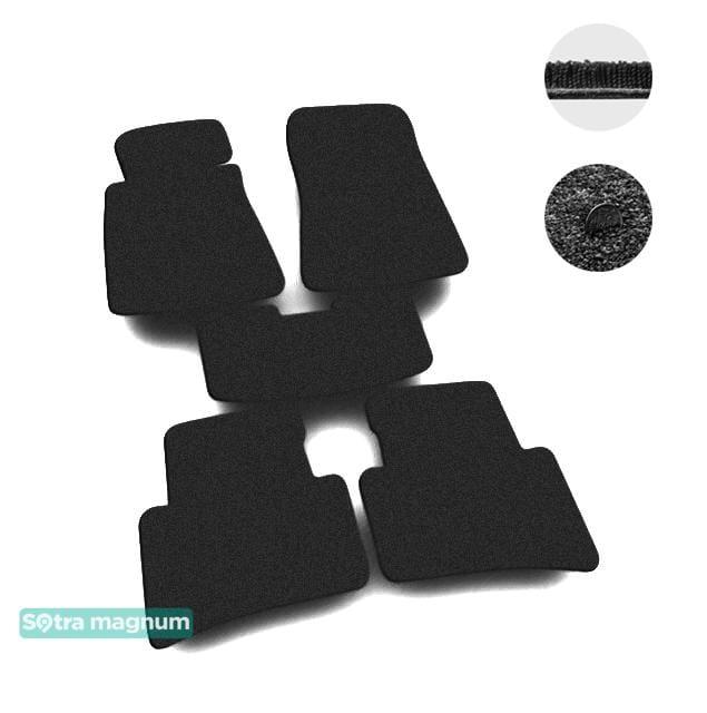 Sotra 00285-MG15-BLACK Interior mats Sotra two-layer black for Mercedes C-class (1993-2000), set 00285MG15BLACK