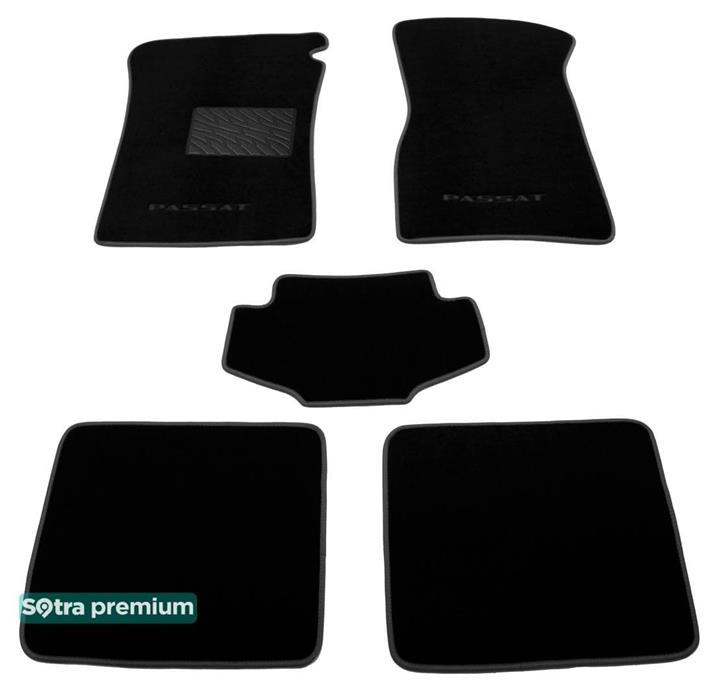 Sotra 00296-CH-BLACK Interior mats Sotra two-layer black for Volkswagen Passat (1988-1993), set 00296CHBLACK