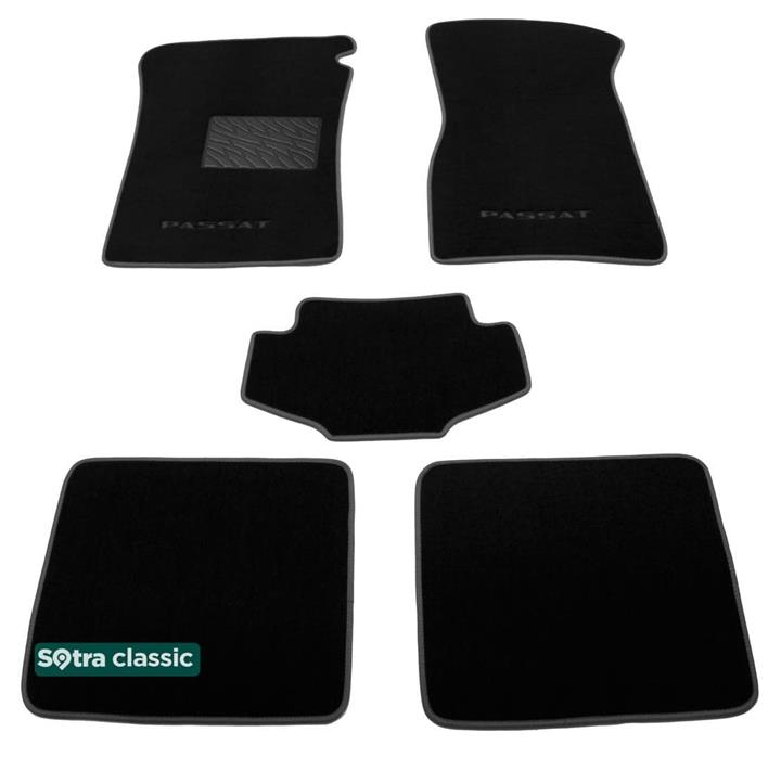 Sotra 00296-GD-BLACK Interior mats Sotra two-layer black for Volkswagen Passat (1988-1993), set 00296GDBLACK