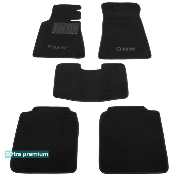 Sotra 00338-CH-BLACK Interior mats Sotra two-layer black for BMW 7-series (1986-1994), set 00338CHBLACK