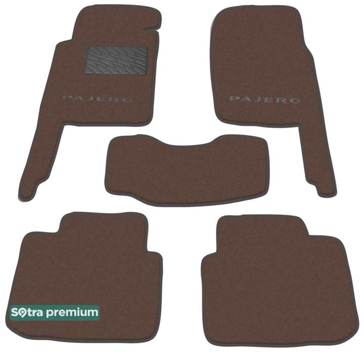 Sotra 00349-CH-CHOCO Interior mats Sotra two-layer brown for Mitsubishi Pajero (1991-2000), set 00349CHCHOCO