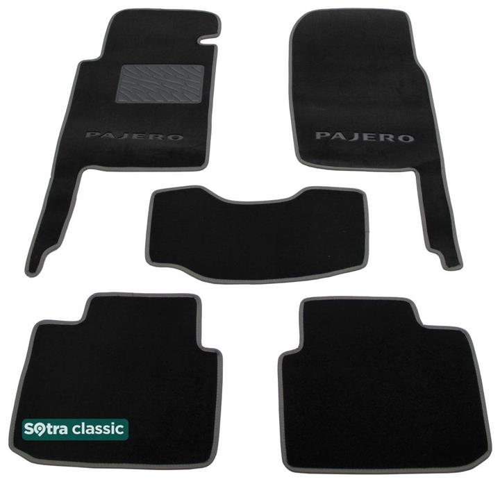 Sotra 00349-GD-BLACK Interior mats Sotra two-layer black for Mitsubishi Pajero (1991-2000), set 00349GDBLACK