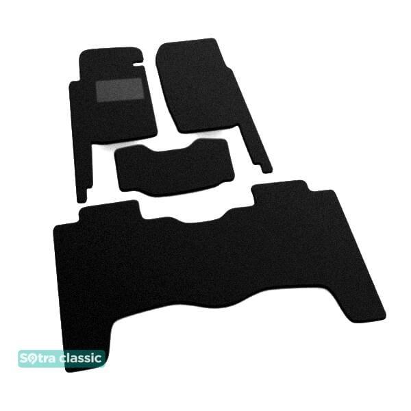 Sotra 00350-GD-BLACK Interior mats Sotra two-layer black for Mitsubishi Pajero (1998-1999), set 00350GDBLACK