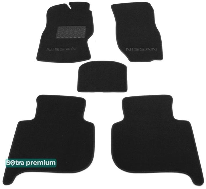 Sotra 00352-CH-BLACK Interior mats Sotra two-layer black for Nissan Terrano ii / mistral (1993-2006), set 00352CHBLACK
