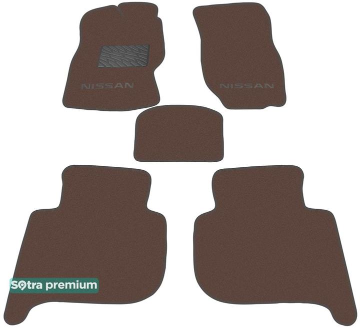 Sotra 00352-CH-CHOCO Interior mats Sotra two-layer brown for Nissan Terrano ii / mistral (1993-2006), set 00352CHCHOCO